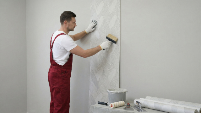 Renovierung mit Tapezierarbeiten